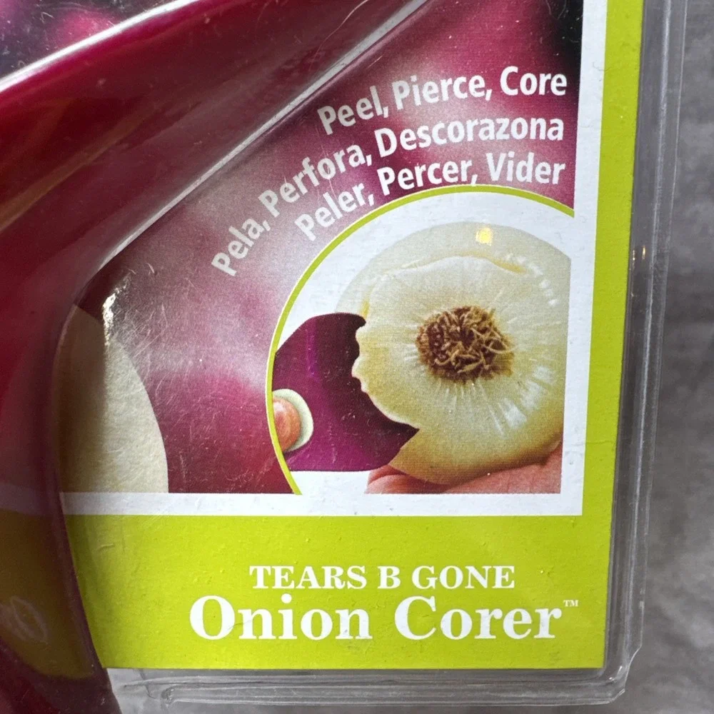 Onion Corer Core & Cut Onions w/ No Tears Evri Tears B Gone NO MORE CRYING!‎ NIP